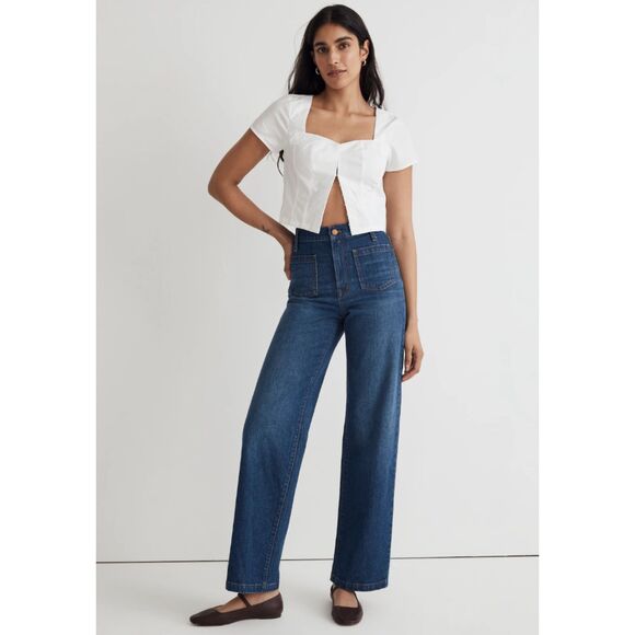 Madewell Denim - MADEWELL The Perfect Vintage Wide Leg Patch Pocket Jeans Size 29